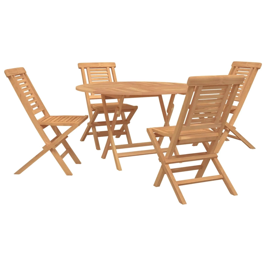Set da Giardino 5 pz Marrone Legno di teak solido 3437368