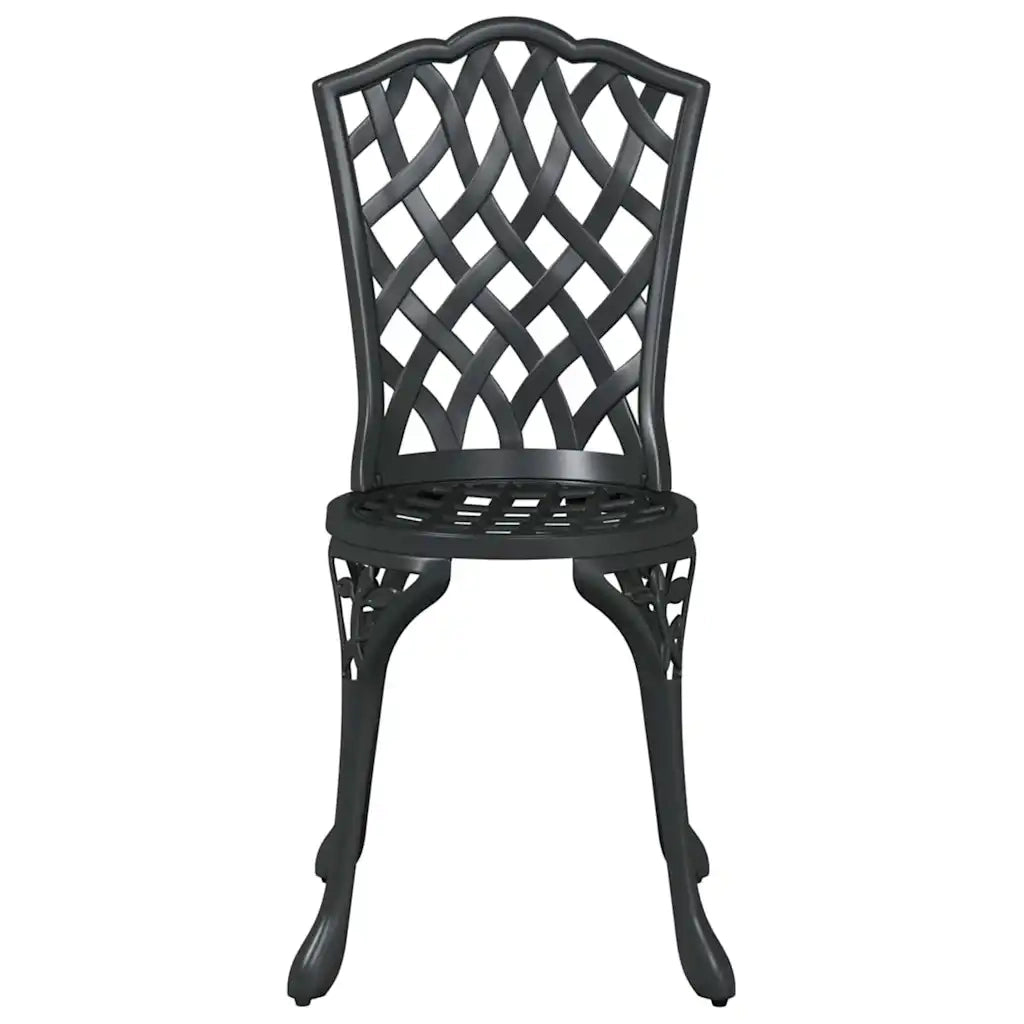 Set da Pranzo per Giardino 7 pcs Nero Alluminio 3334713
