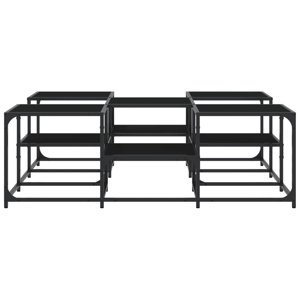 Tavolino da Salotto Nero 121x121x40 cm in Legno Multistrato 839068