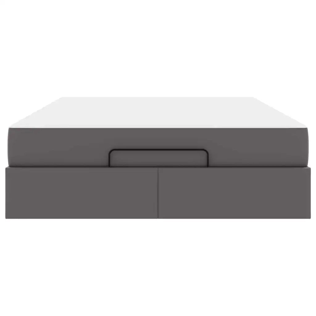 vidaXL Struttura letto con materasso con materasso Grigio 140 x 200 cm
