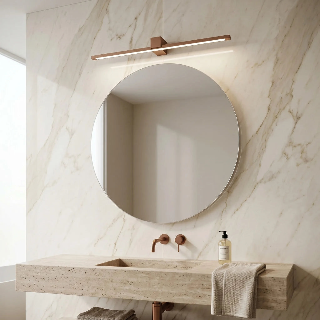 Applique Da Bagno Led Swe054-1w 80 Cm Copper Brush