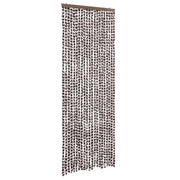 Tenda Antimosche Marrone e Bianca 90x200 cm in Ciniglia CFW4634065