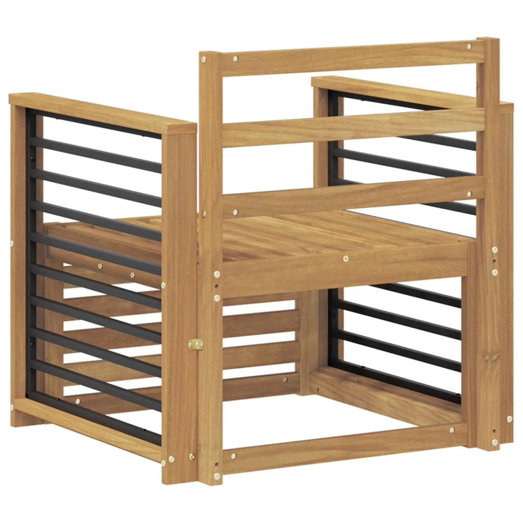 Set di divani da esterno-Sofa da giardino Legno di Acacia Massello Bianco 230407