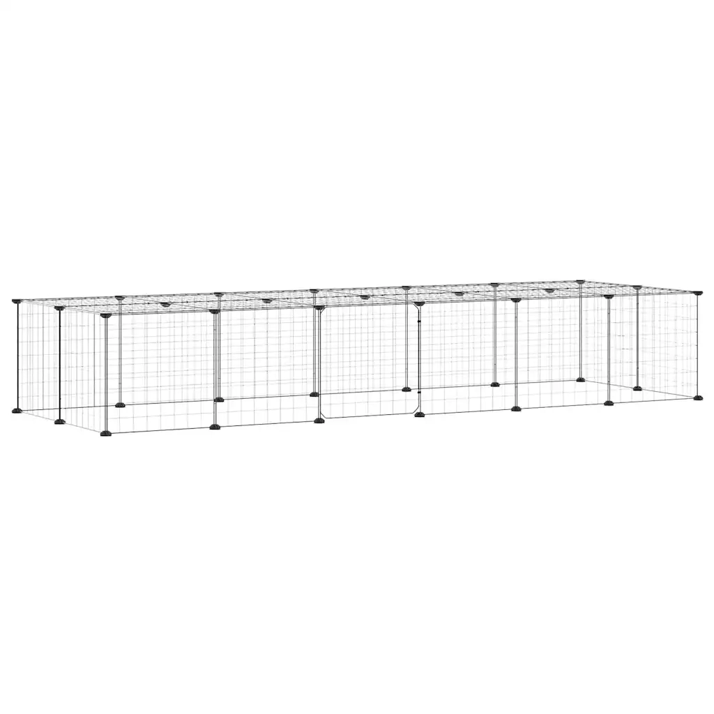 Gabbia per Animali 28 Pannelli con Porta Nero 35x35 cm Acciaio cod mxl 53879
