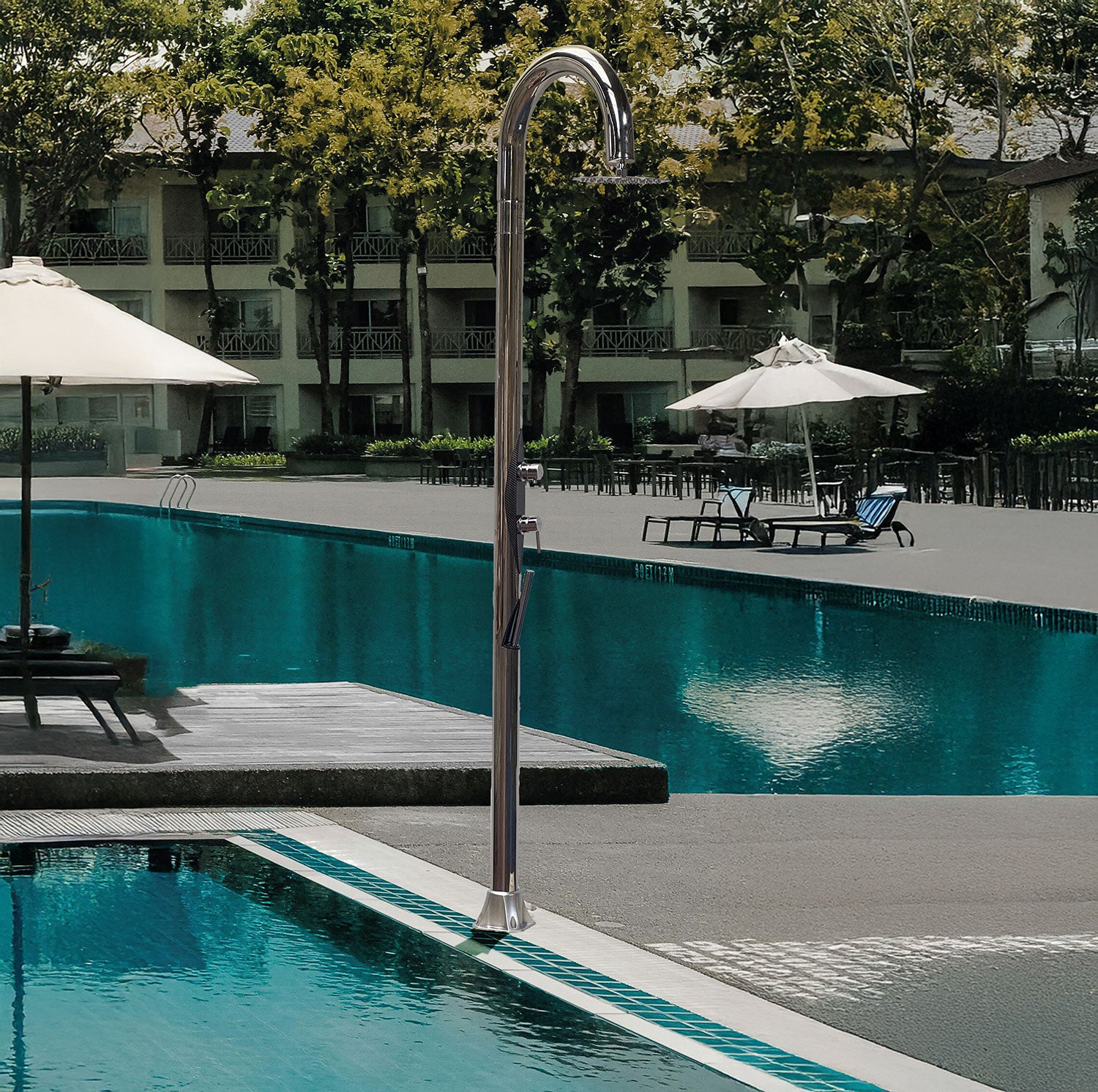 Doccia da Giardino con Soffione e Doccetta Arkema Diamond Inox I345