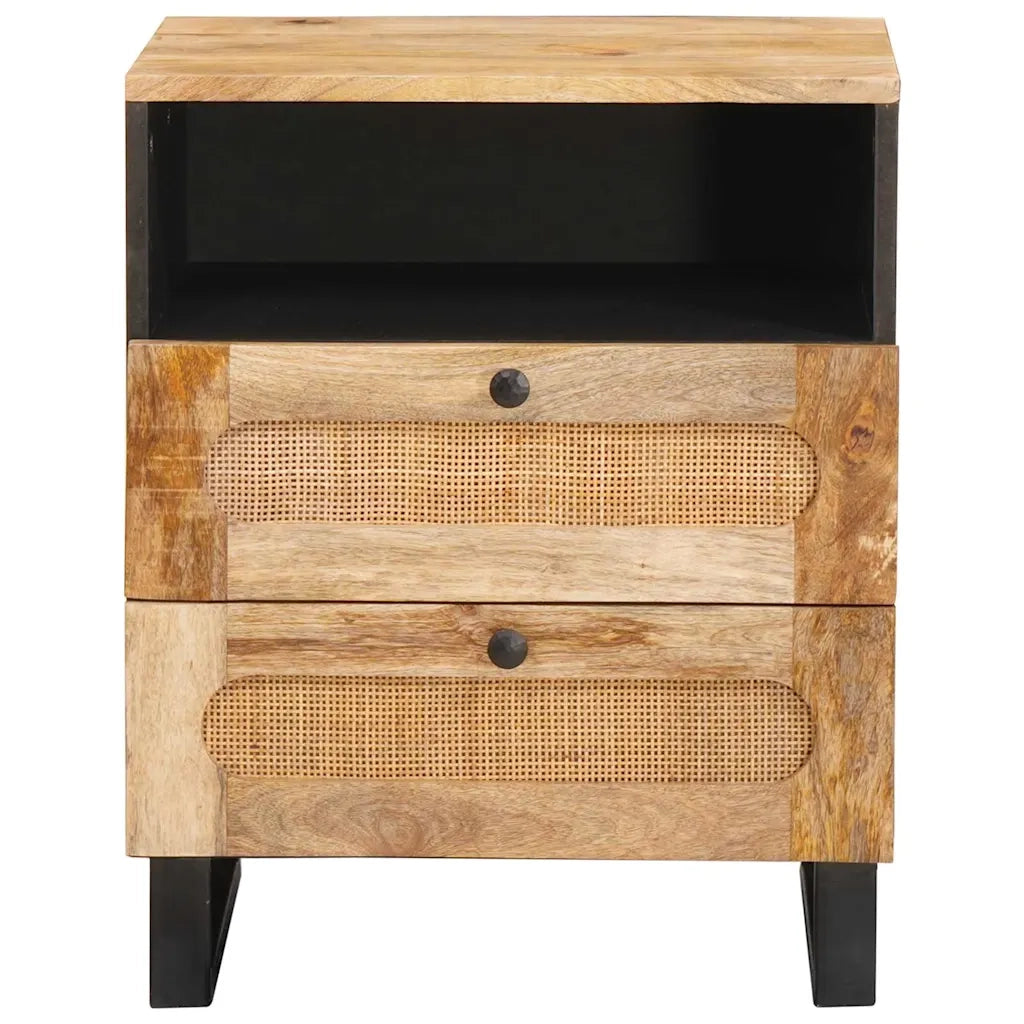 Comodino | Armadio da Notte | Mobiletto da notte con cassetto Naturale 50 x 33 x 62 cm