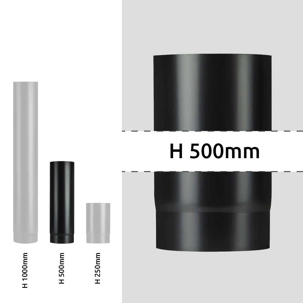 TUBO PER STUFA A LEGNA 'PLUS LIGHT' Ø 130x500 mm - SAVE