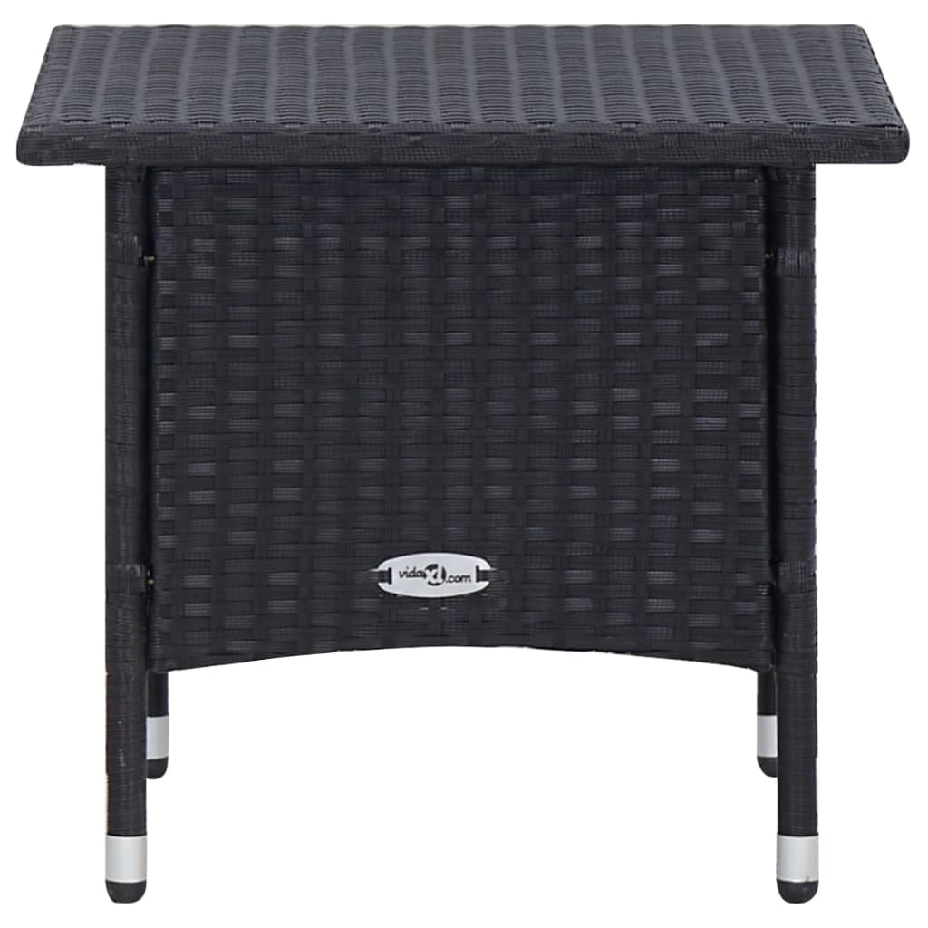 Set di mobili da giardino mobili da esterno set da 2 pezzi con cuscini resina intrecciata nera 02_0015907