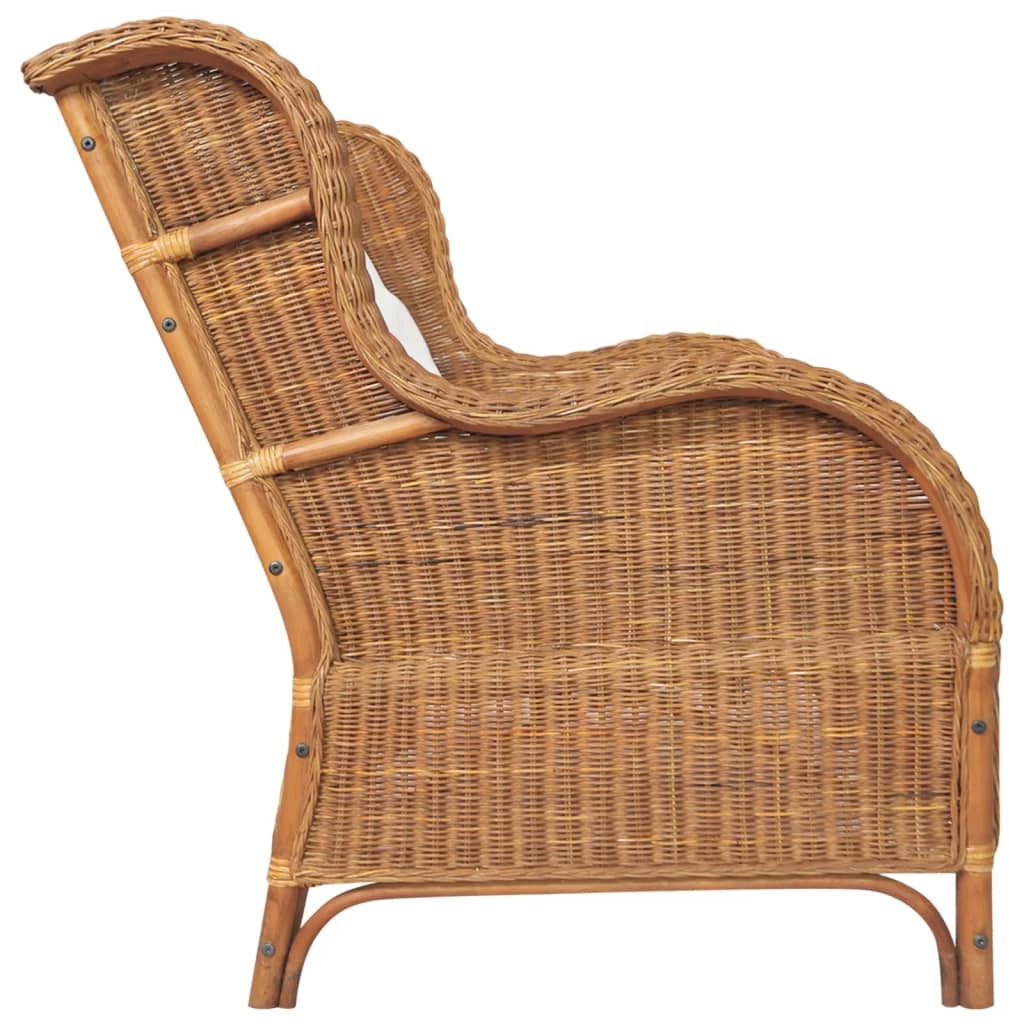 Divano a 2 posti per soggiorno salotto interni marrone chiaro rattan naturale e lino 02_0020021