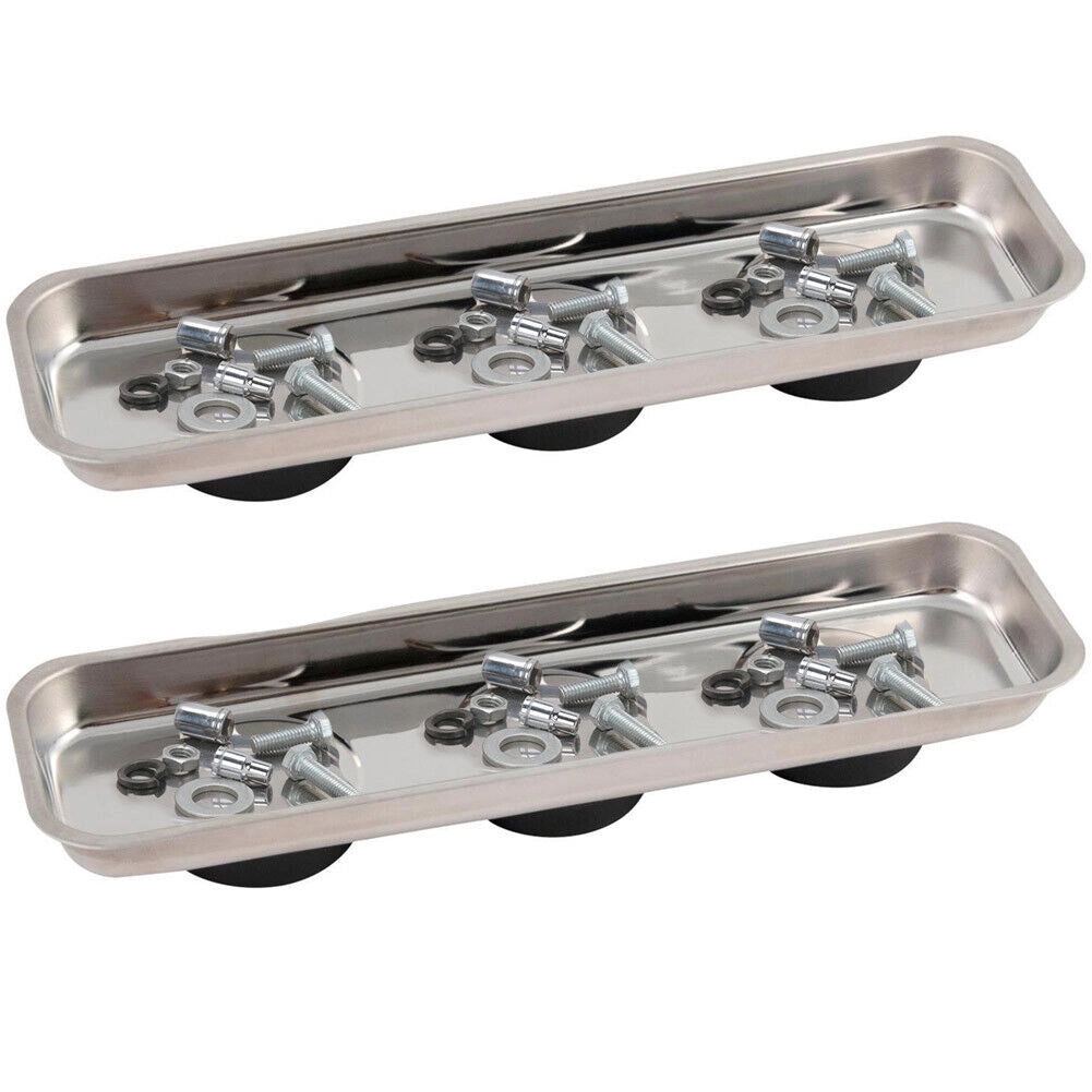 Set 2 Vassoi Vaschetta 23x7cm Piatto Magnetico Porta Minuteria Viti Bulloni  Kinzo