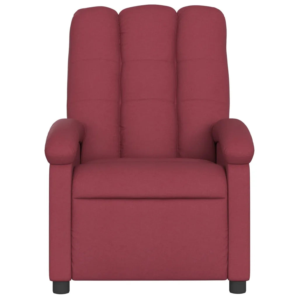 Divano Sedia-Poltrona Reclinabile in Tessuto Rosso Vino 615880