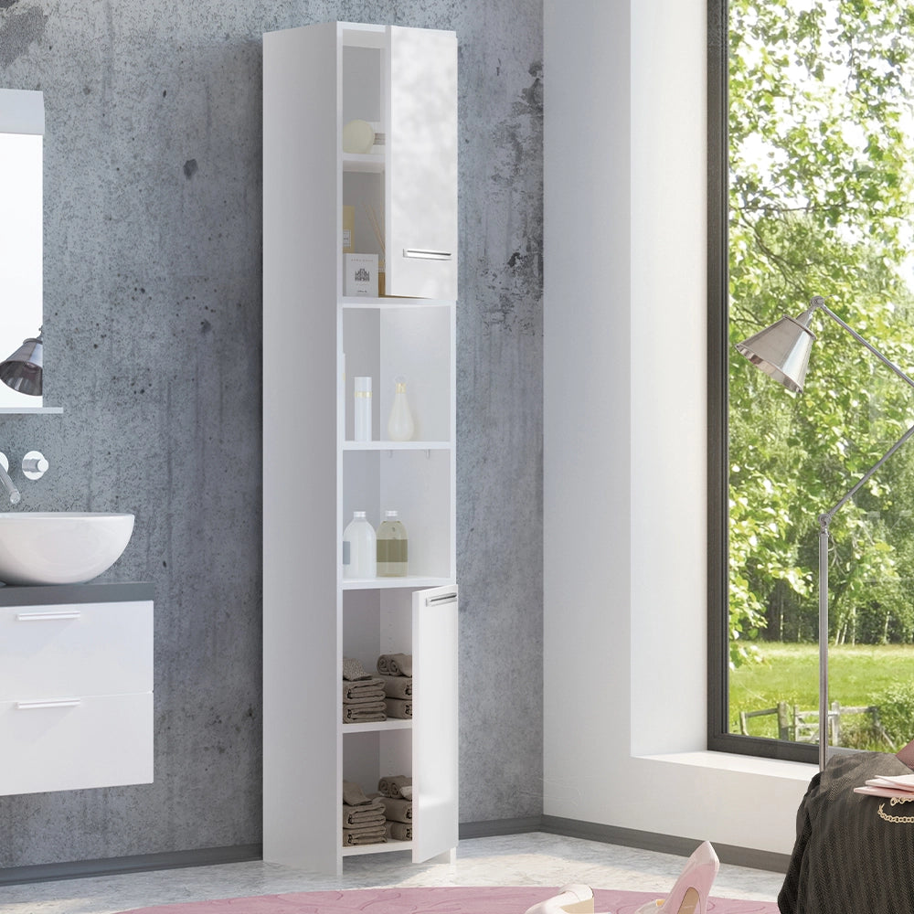Vicco Mobile bagno alto Bianco lucido/bianco 30 x 190 cm