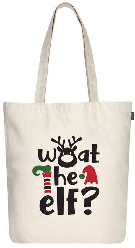Tas Estetica a Canevas per Donne, Borsa Riciclabile con Cerniera, Ideale per Spese, Shopping, Viaggi e Uso Giornaliero, Stile Elfen, Unico Modello.