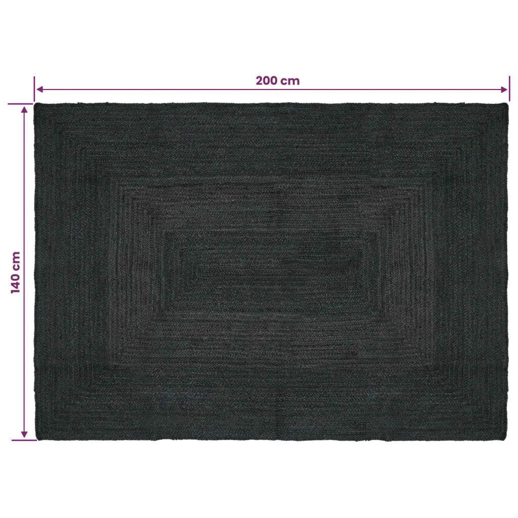 Tappeti per area Rettangolare Grigio Scuro 140 x 200 cm Juta 42010437