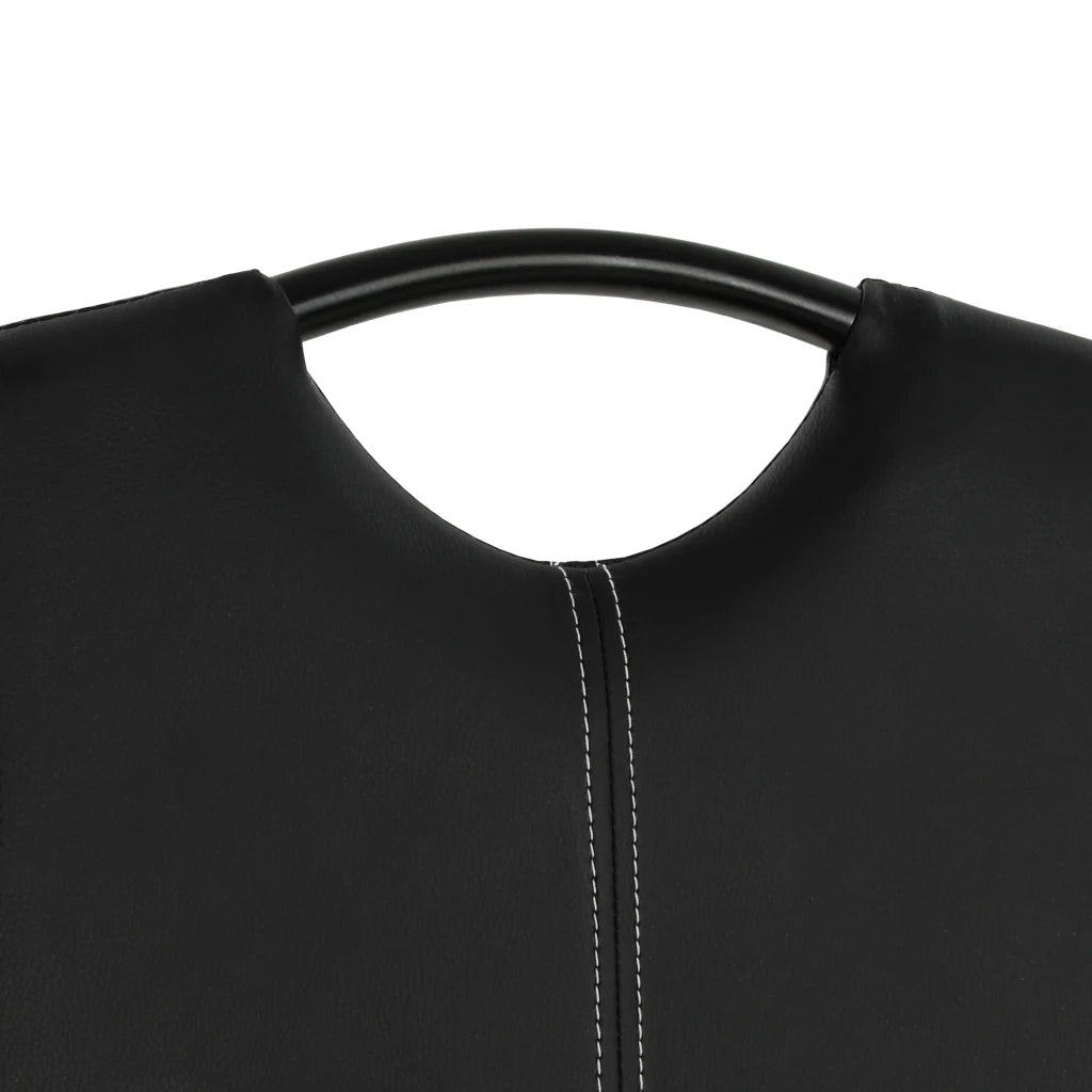 Sedie da Pranzo a Sbalzo 4 pz Nere in Similpelle 246194