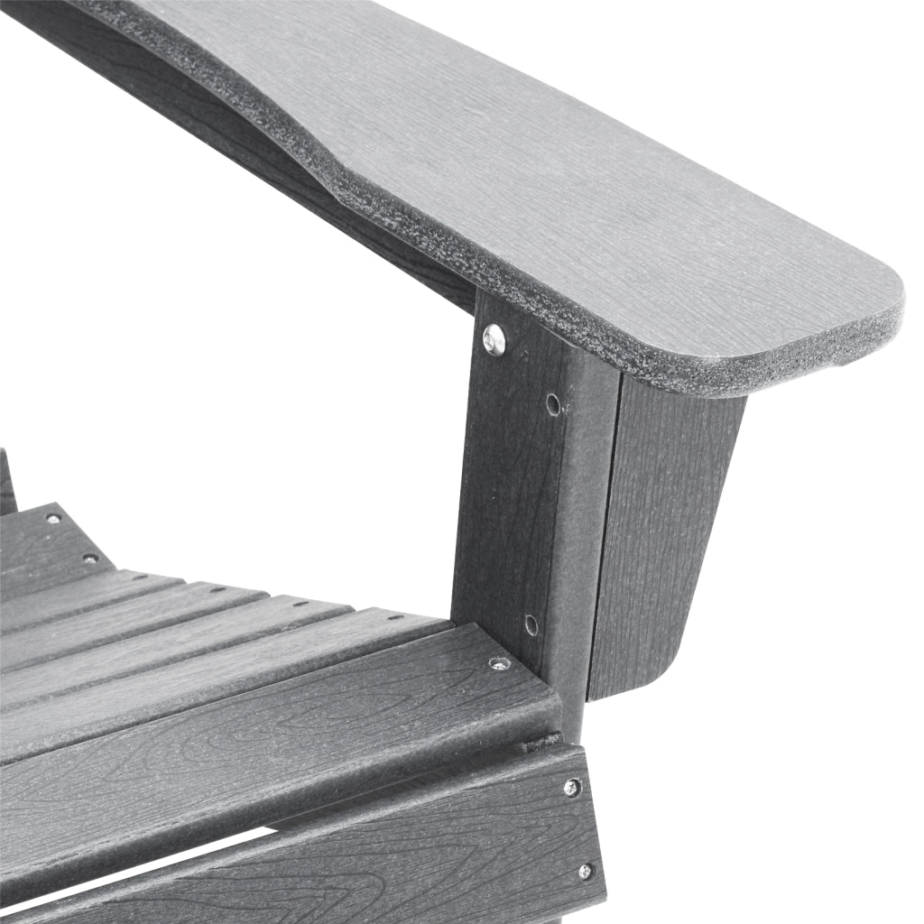 Sedia Adirondack con Poggiapiedi Grigio Chiaro HDPE