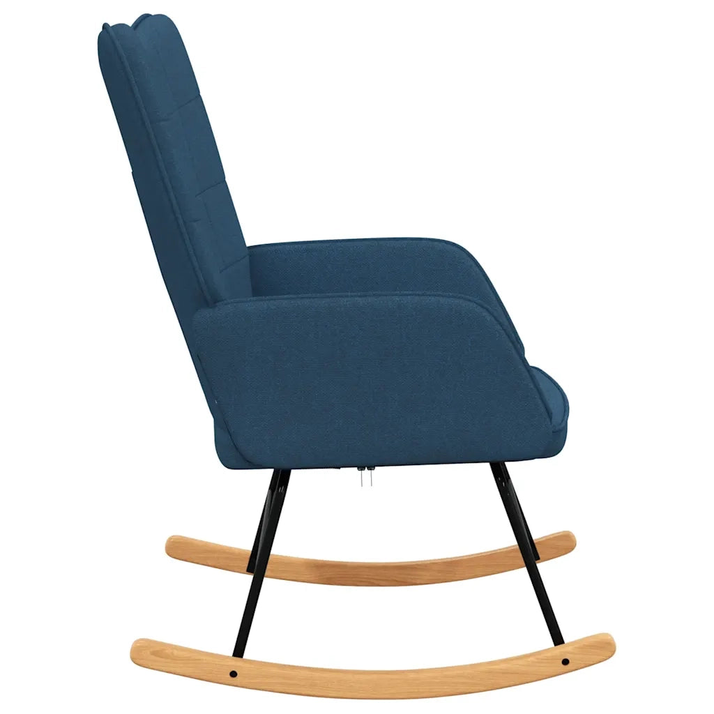 Sedia a Dondolo Blu in Tessuto 328011