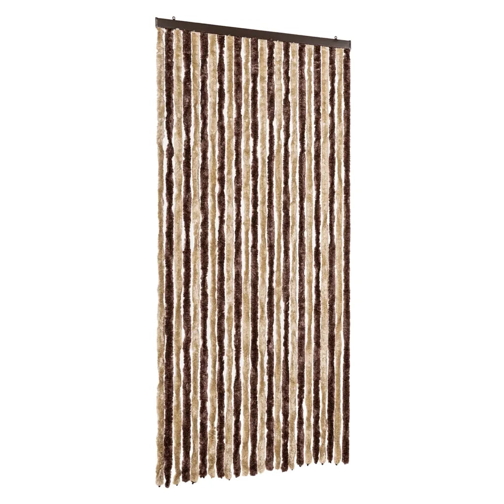 Tenda Antimosche Beige e Marrone Chiaro 100x230 cm in Ciniglia CFW3384608