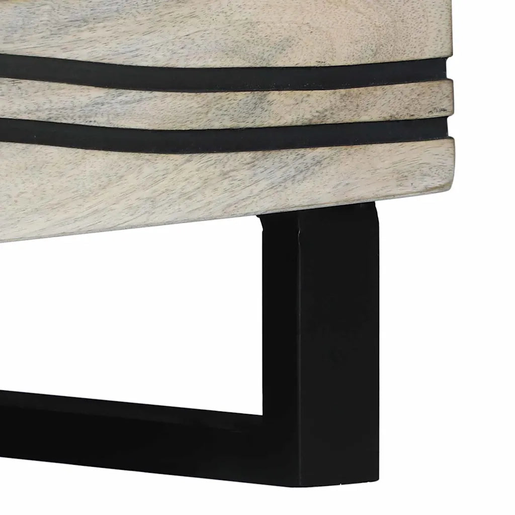 vidaXL Tavolino da salotto Beige e Nero 80 x 50 x 40 cm