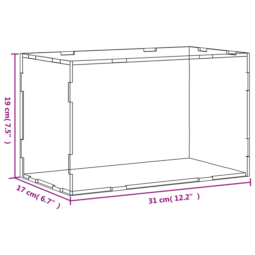 Scatola espositiva trasparente 31x17x19 cm in acrilico CFW4125579