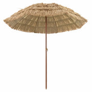 vidaXL Ombrellone da Spiaggia Marrone Ø 206 x 209.5 cm Acciaio