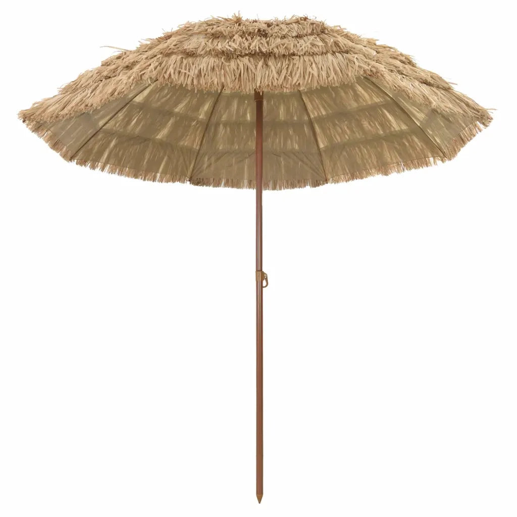 vidaXL Ombrellone da Spiaggia Marrone Ø 206 x 209.5 cm Acciaio