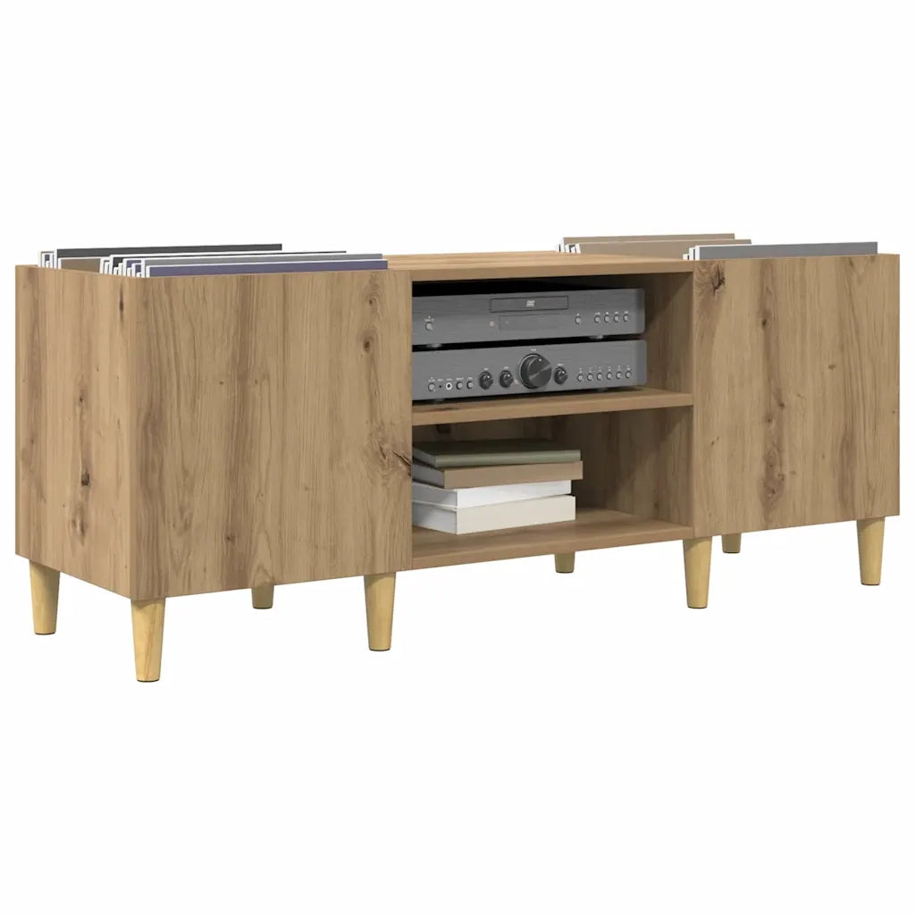 Mobile porta vinili Rovere artigianale 121 x 38 x 48 cm 881472