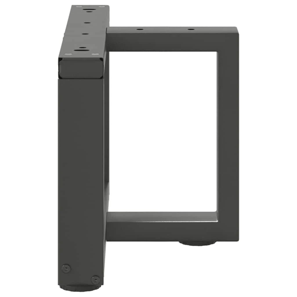 Set di 2 gambe per tavolino a forma di T 40 x 25 x 30 cm supporti robusti design moderno in acciaio antracite 02_0057276