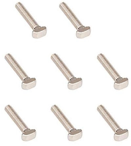 Bouti T-groef 30 pezzi - M5 x 25 mm - Acciaio di carbonio - Resistente alla corrosione - Bouti a testa piatta - Bouti a filo profondo - Bouti di fissaggio