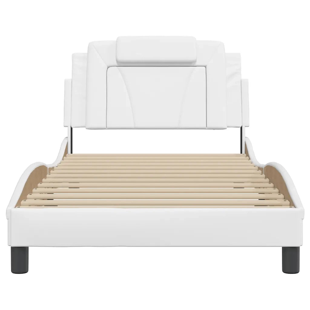 Giroletto Viana senza Materasso Bianco 100x200 cm in Similpelle 3208076