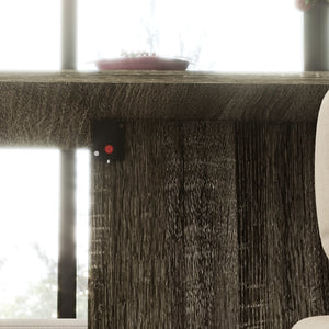 Tavolo Salvaspazio a Ribalta 140x75x74 cm fino a 6 Persone Rivestimento in Melamina Grigio