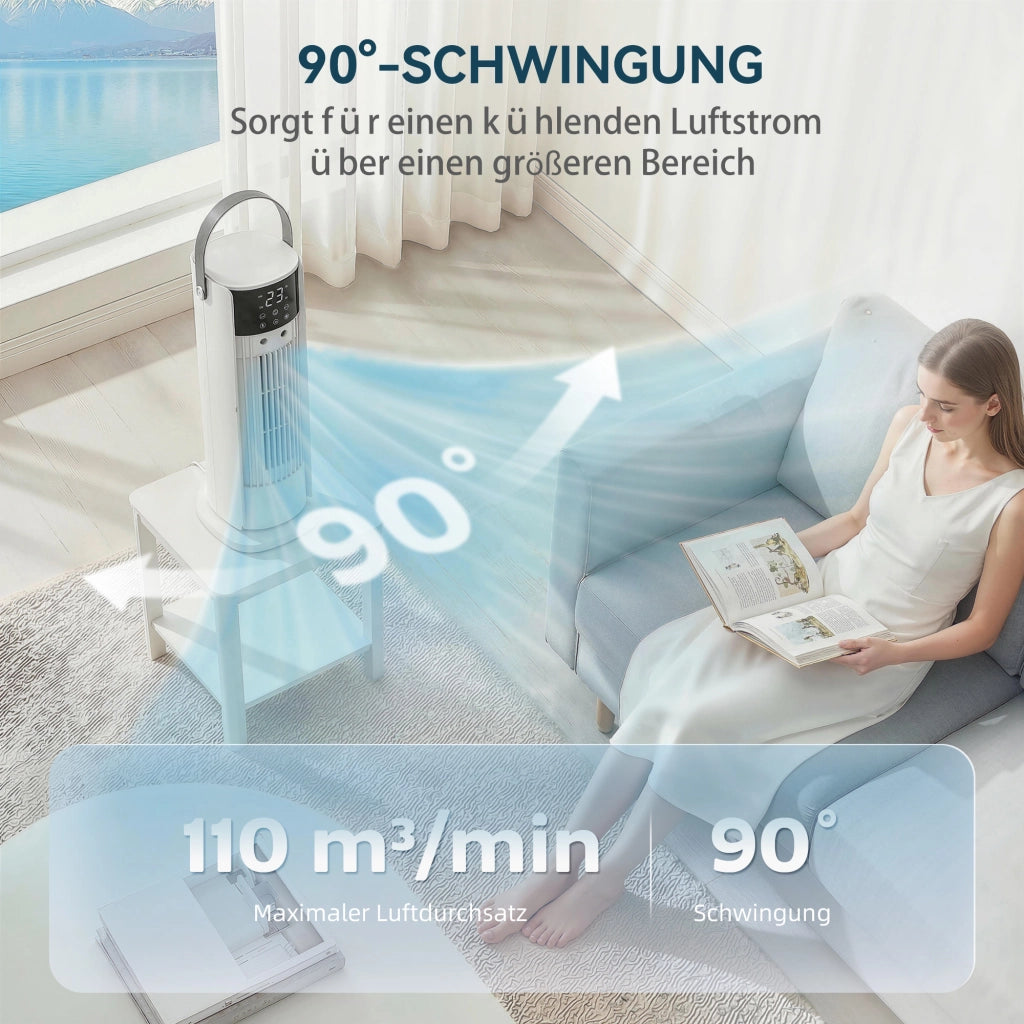 Ventilatore da Tavolo 40 cm con Nebulizzatore ¨C zephmum ¨C Grigio