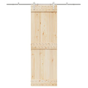 Kit Binari Porta Scorrevole 200 cm Acciaio Inossidabile Argento 4009702
