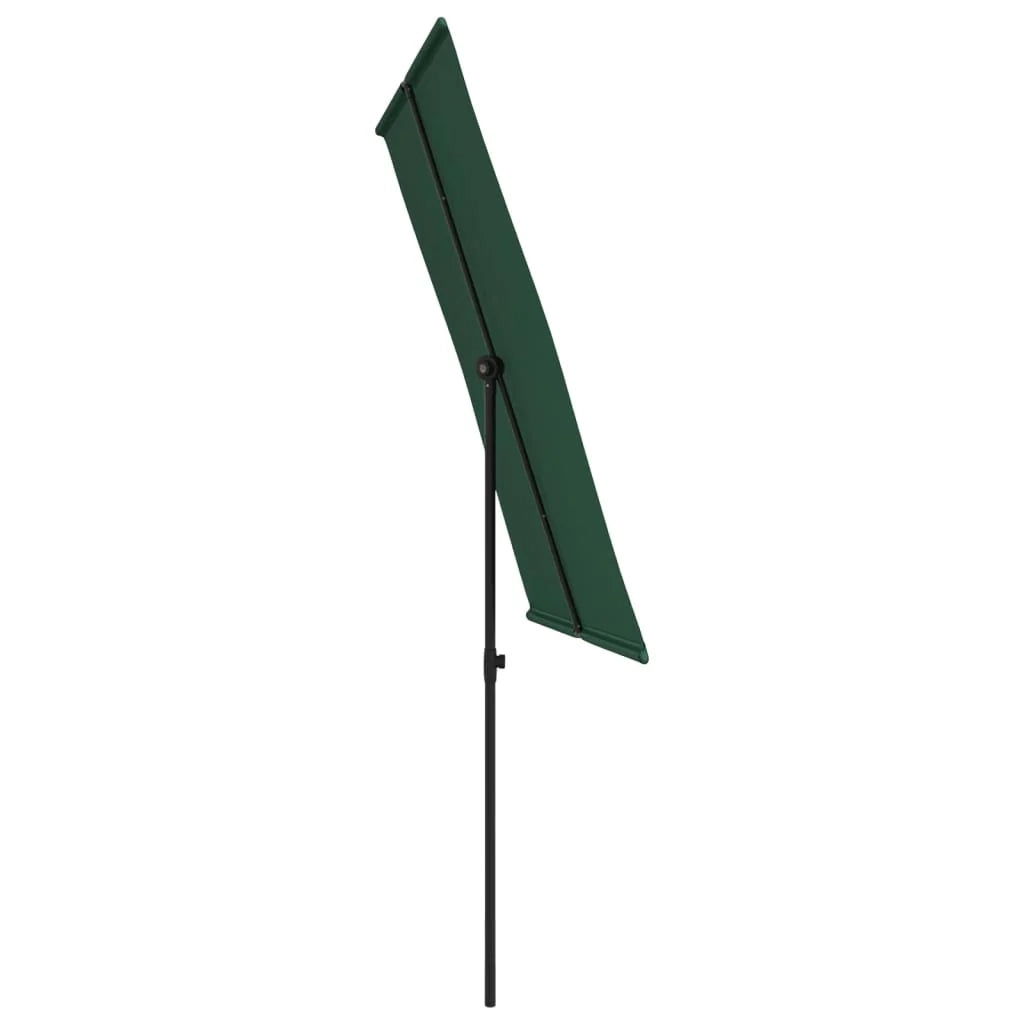 Ombrellone da esterno con palo in alluminio 2 x 1,5 m verde 02_0008231