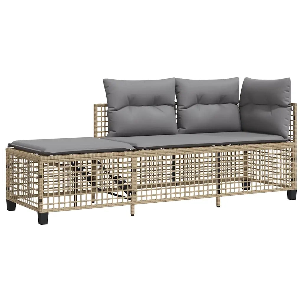 Set Divano ad Angolo 3 pz con Cuscini Beige Misto Polyrattan 365448
