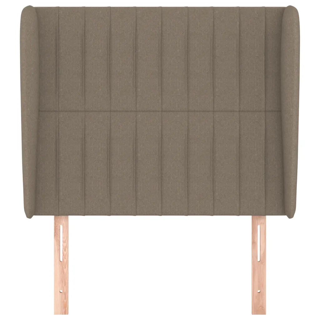 Testiera | Testata ad Orecchio Tortora 103x23x118/128 cm in Tessuto