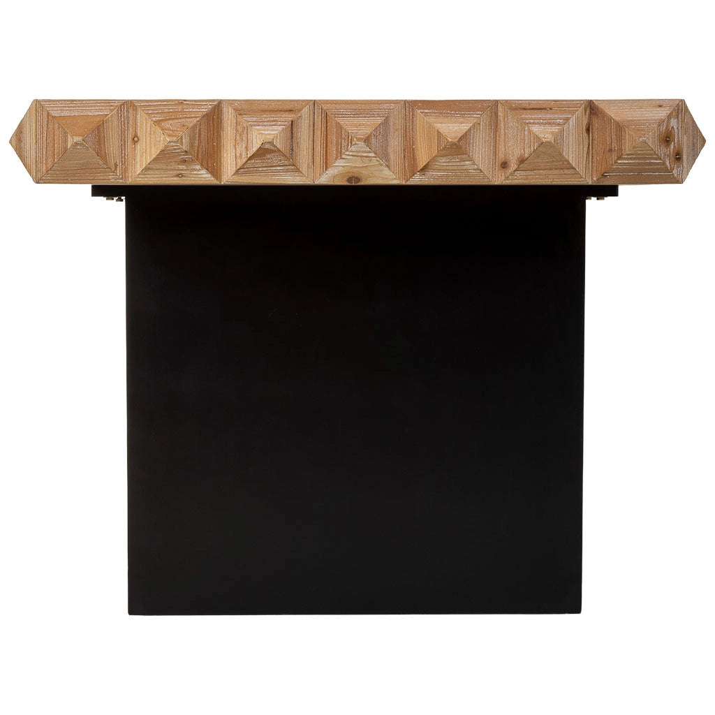 Tavolo in legno e metallo marrone 200x100x78h cm