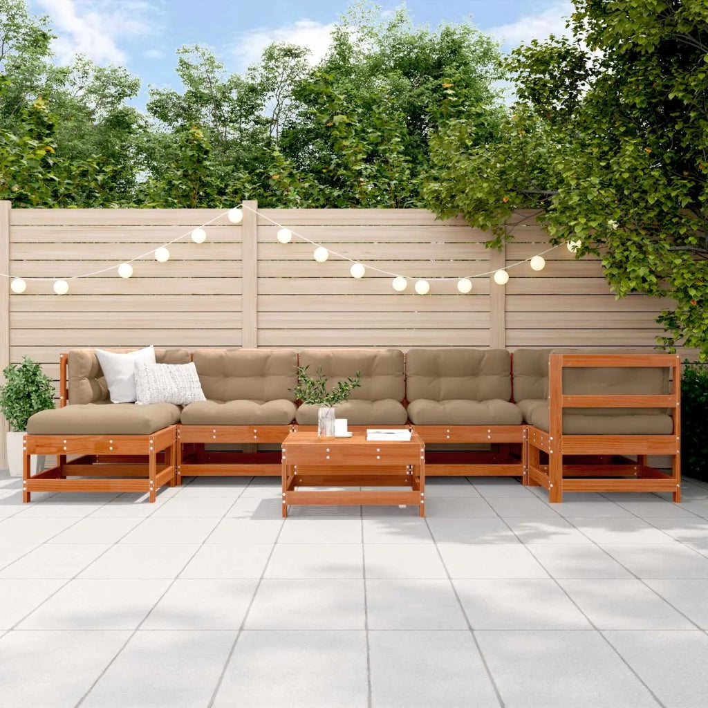 Set Lounge da Giardino 8 pcs Marrone Cerato 3418081