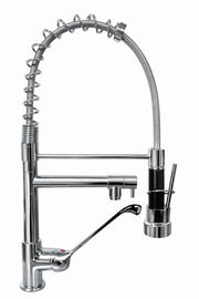 Rubinetto miscelatore cucina professionale industriale con leva clinica doppia uscita