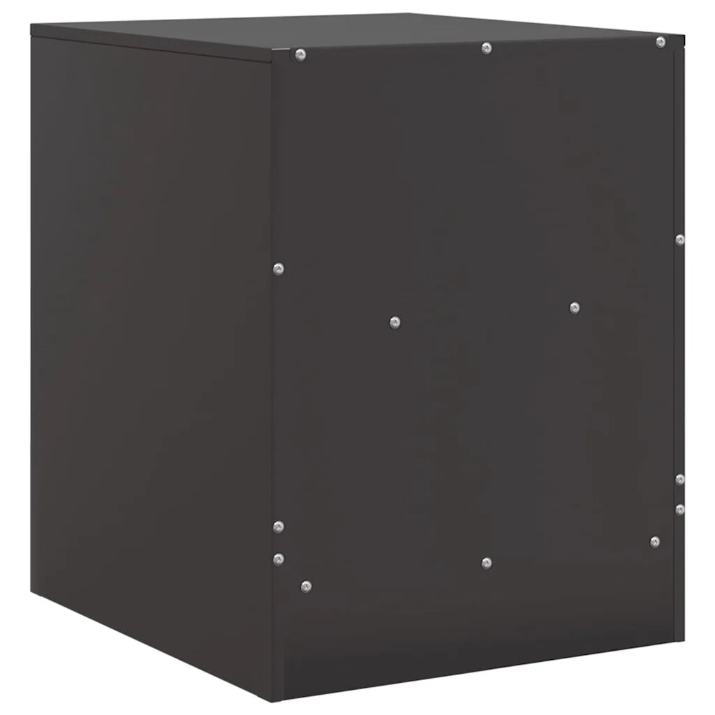 Comodino-Tavolino da notte Nero 34,5x39x44 cm in Acciaio 423150