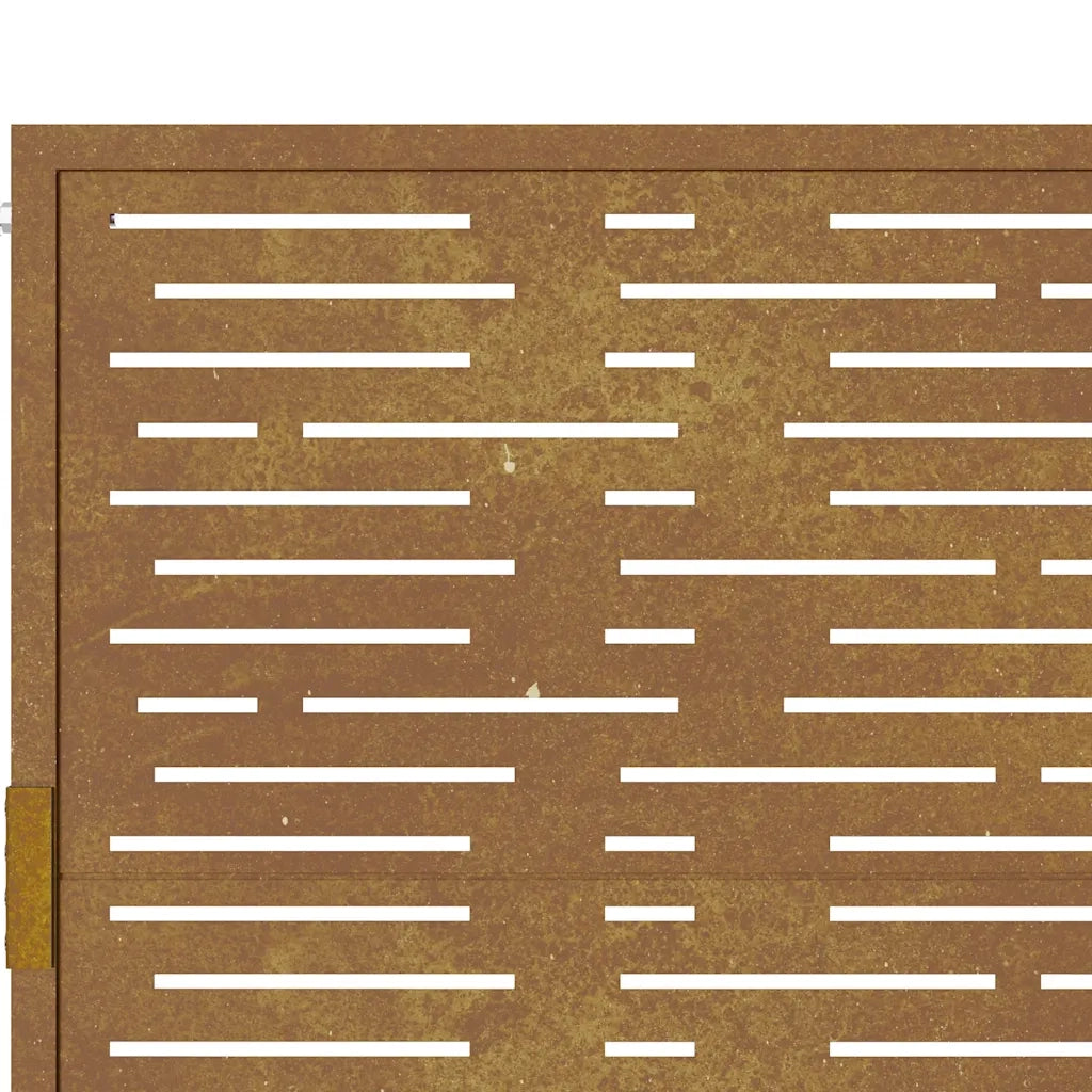 Cancello da giardino 100x75 cm in acciaio Corten design quadrato 153196