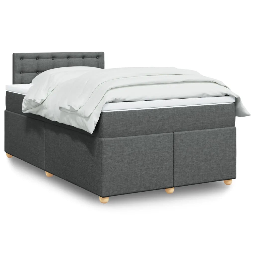 Giroletto a Molle con Materasso Grigio Scuro 120x190cm Tessuto 3288934