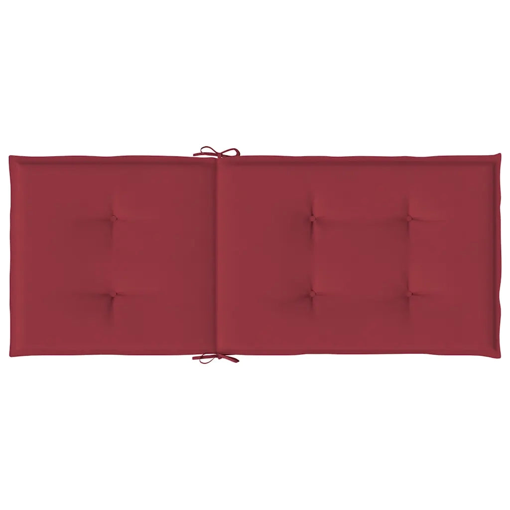 Cuscini per Sedie 4 pz Rosso Vino 120x50x3 cm in Tessuto 314114