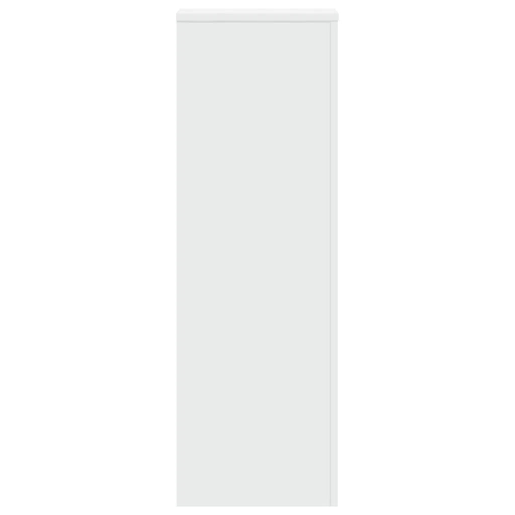 Portavasi mobiletto per fiori 33 x 33 x 100 cm legno ingegnerizzato bianco 02_0045139