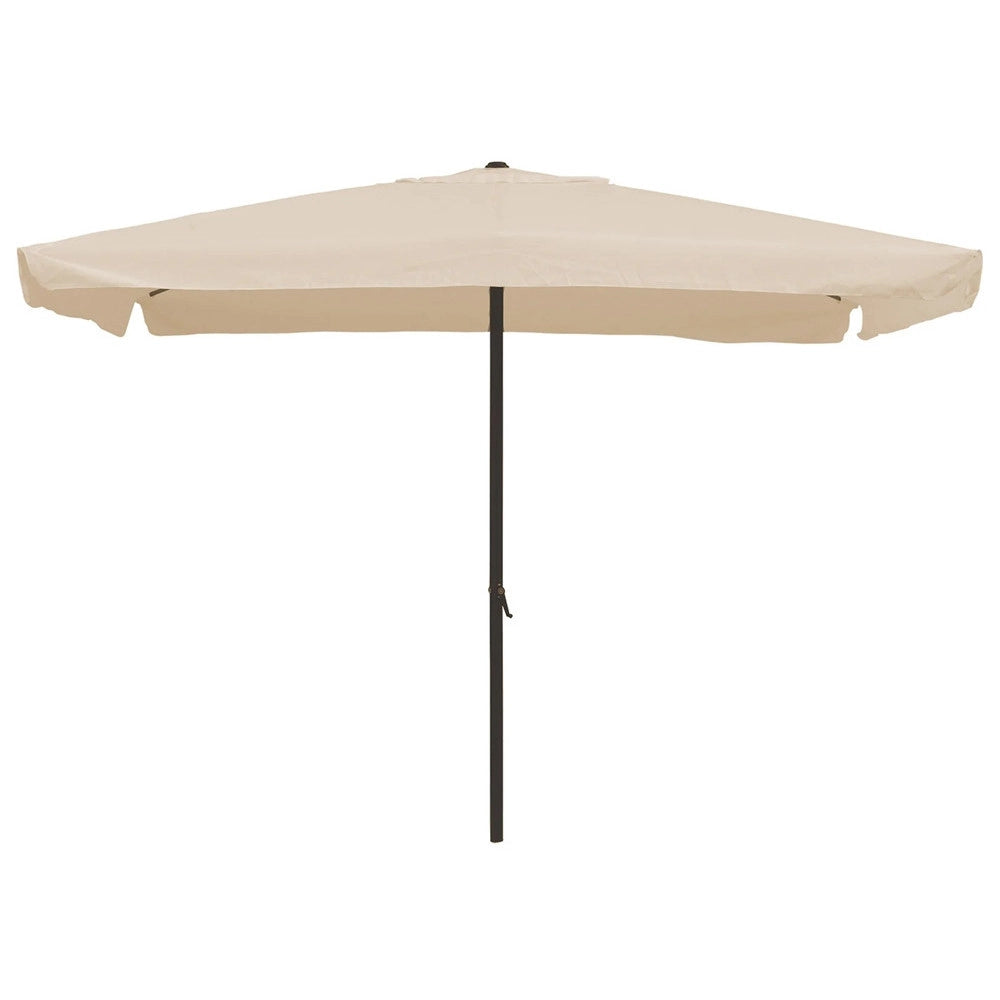 Trade Shop - Ombrellone Da Giardino Esterno Balcone Terrazzo Beige 3x2 Mt Con Manovella 223221 -
