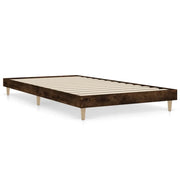 Letto singolo | Letto per adulti | Giroletto senza Materasso Rovere Fumo 90x190 cm in Truciolato