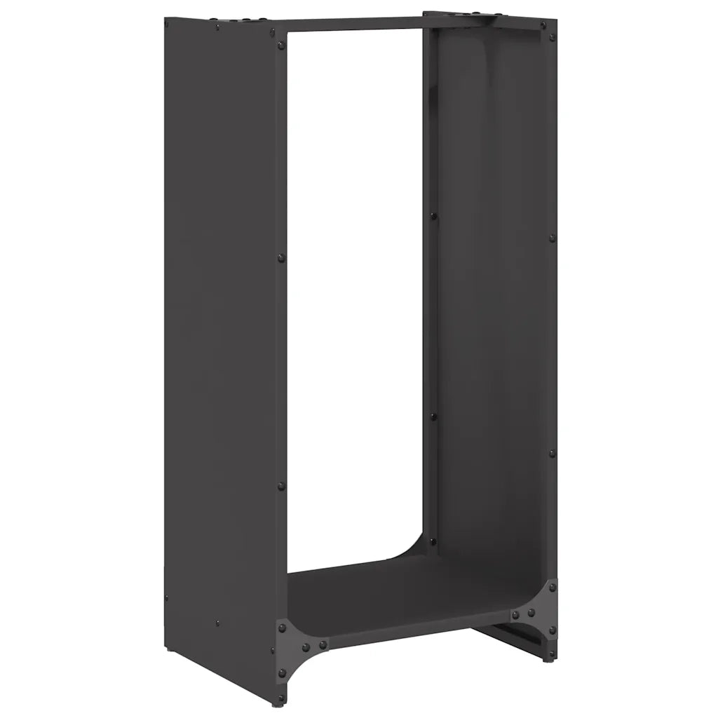 Rastrelliera per Legna da Ardere Nera 40x30x80 cm 864231