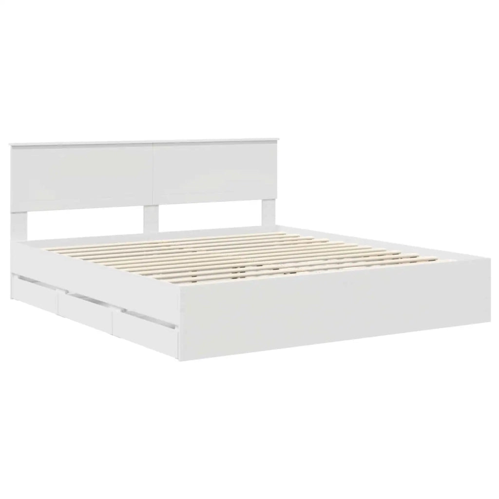 Struttura del letto Bianco 180 x 200 cm Legno Ingegnerizzato 3410679