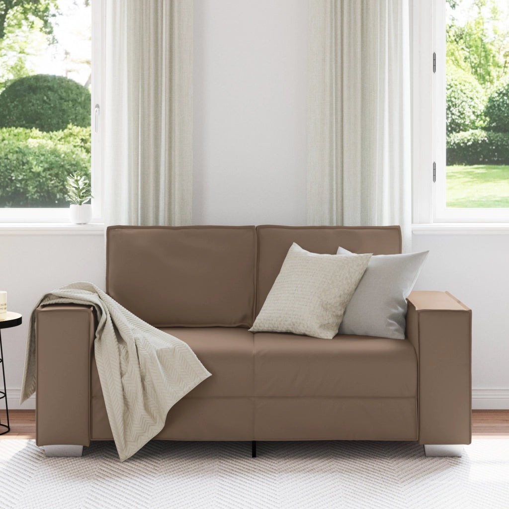 Divanetto Sofa Cappuccino 120 cm in Pelle Sintetica