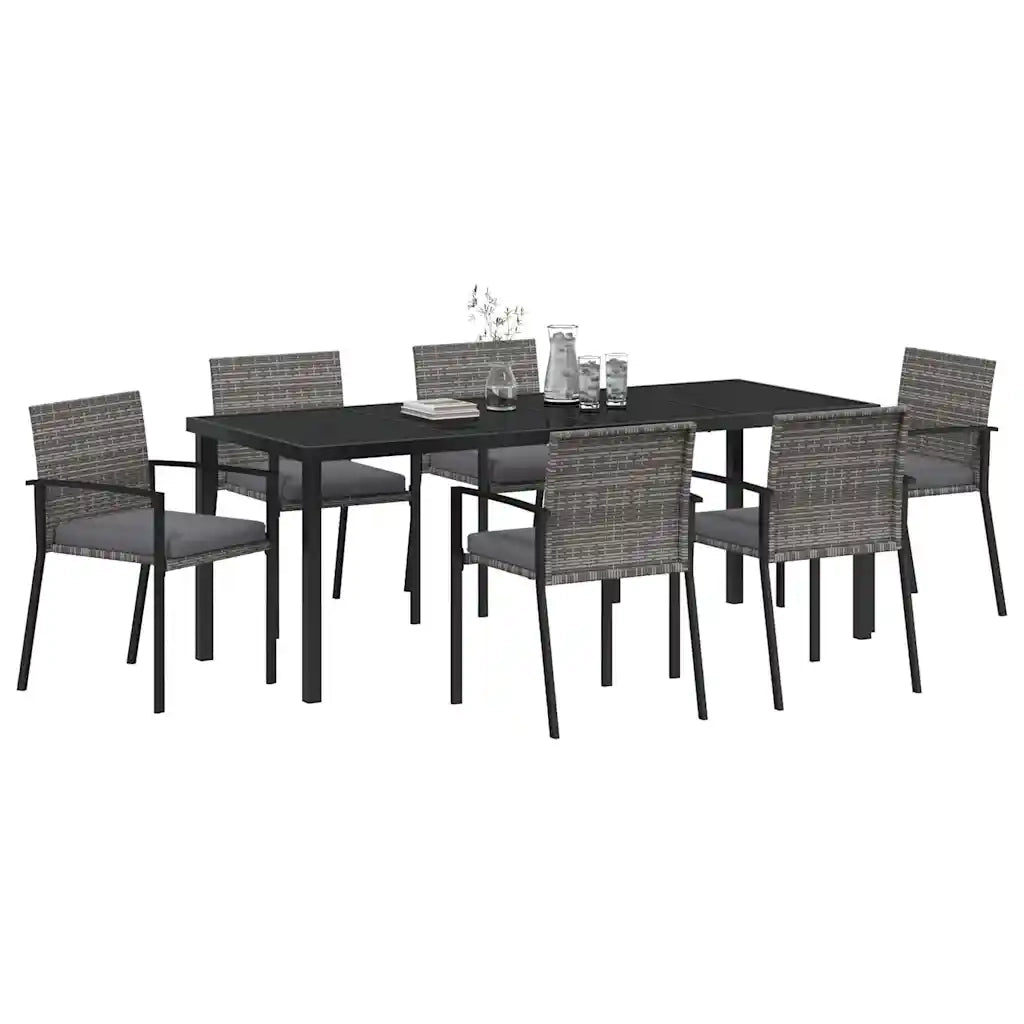 Set da Pranzo per Giardino 6 pcs Grigio 3379245